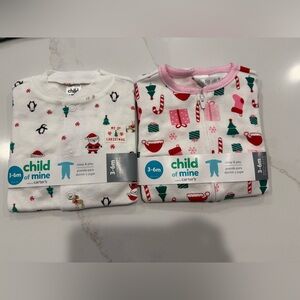 NEW 2 baby girl Christmas pajama set for 3-6 months #babychristmas